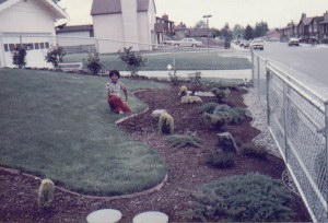 My first landscape design yard in Tacoma, WA - 1981 (That Brian on the yard)