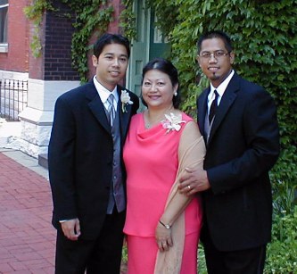 Brian and Vernon with their mother, Evelyn